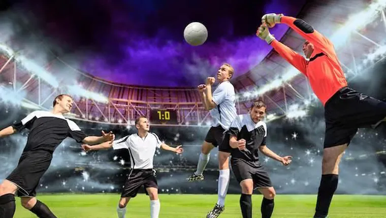 Sports betting interface with football match